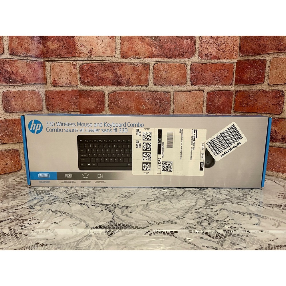 HP 330 Wireless Mouse and Keyboard‎ Combo Black 2V9E6AA#ABL 2.4GHz New